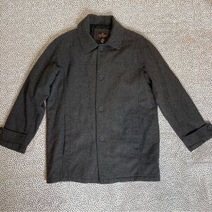 Steve & Barry’s Men's Gray Classic Casual Button Down Coat